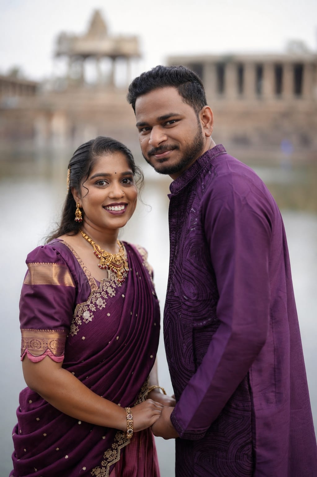 In our wedding silks